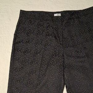 Jaclyn Smith Collection Black Patterned Dress Pants Business Professional Slacks